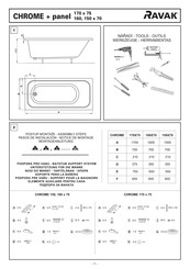 RAVAK CHROME 150X70 Manual Del Usuario