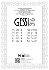 Gessi 316 54114 Manual Del Usuario