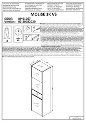 Forma Ideale MOLISE 1K VS UP 01067 Instrucciones De Montaje