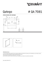 DURAVIT Qatego QA 7081 Instrucciones De Montaje