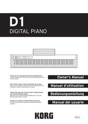 Korg D1WH Manual Del Usuario