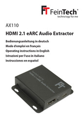 FeinTech AX110 Instrucciones