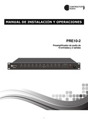 Contractor Audio PRE10-2 Manual De Instalación Y Operaciones