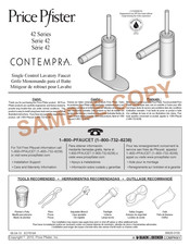 Price Pfister CONTEMPRA 42 Serie Instrucciones De Instalación