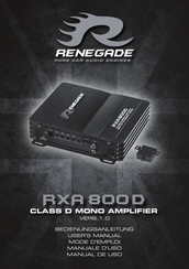 Renegade RXA 800 D Manual De Uso