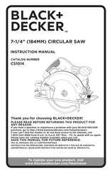 Black and Decker CS1014 Manual De Instrucciones