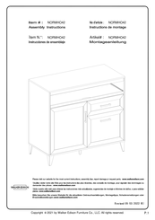 Walker Edison NORMHO42 Instrucciones De Ensamblaje