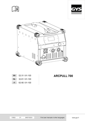 GYS ARCPULL 700 Manual De Usuario