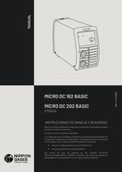 Nippon Gases MICRO DC 202 BASIC Instrucciones De Manejo Y Seguridad