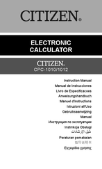 Citizen CPC-1010 Manual De Instrucciones