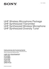 Sony UTX-B40 Instrucciones De Funcionamiento