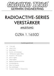 Ground Zero RADIOACTIVE GZRA 1.1650D Manual Del Usuario