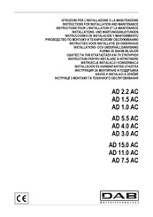 DAB AD 3.0 AC Instrucciones De Instalación Y Mantenimiento