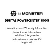 HP DIGITAL POWERCENTER 800G Instrucciones E Información De Garantía