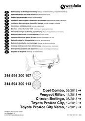 Westfalia Automotive 314 594 300 107 Instrucciones De Montaje Y De Servicio