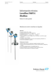 Endress+Hauser Levelflex FMP51 Información Técnica