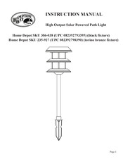 Home Depot HAMPTON BAY 386-038 Manual De Instrucciones