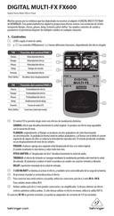 Behringer DIGITAL MULTI-FX FX600 Guia De Inicio Rapido