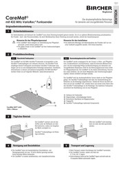 Bircher Reglomat CareMat B01T L433 Traducción Del Manual De Instrucción Original