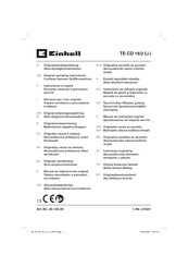 EINHELL TE-CD 18/2 Li-i +22 Manual De Instrucciones Original