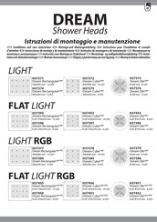 Bossini Dream Rectangular Light RGB H37377 Instrucciones De Montaje Y De Mantenimiento