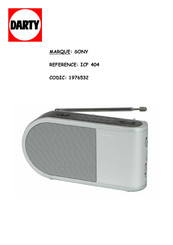 Sony ICF 404 Manual De Instrucciones