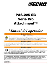 Echo Pro Attachment PAS-225 SB Manual Del Operador