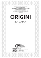 Gessi ORIGINI 66100 Instrucciones De Instalación