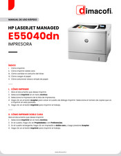 HP Color LaserJet Managed E55040dn Manual De Uso Rápido