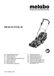 Metabo RM 36-18 LTX BL 46 Manual Original