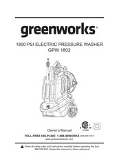 GreenWorks GPW 1802 Manual Del Operador