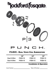 Rockford Fosgate PUNCH P3D2-15 Instrucciones