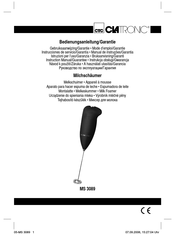 Clatronic MS 3089 Instrucciones De Servicio/Garantía