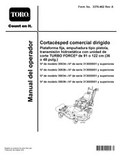 Toro TURBO FORCE 91 Manual Del Operador