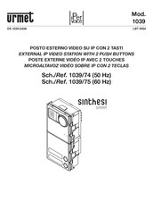 Urmet sinthesi steel 1039 Manual Del Usuario