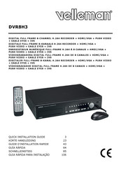 Velleman DVR8H3 Guía Rápida