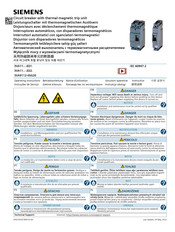 Siemens 3VA11 ED2 Serie Instructivo