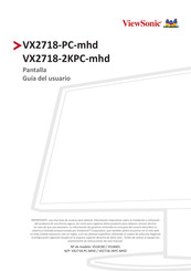 ViewSonic VX2718-PC-mhd Guia Del Usuario