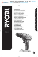 Ryobi R18DD3 Traduction Des Instructions Originales