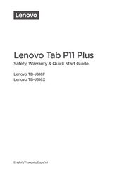 Lenovo TB-J616X Guia De Inicio Rapido