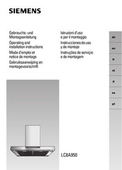 Siemens LC8A950 Instrucciones De Uso Y De Montaje