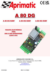 Aprimatic A 80 DG R2BF Manual De Instrucciones