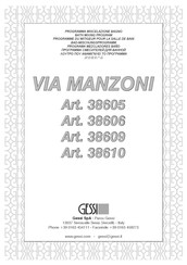 Gessi VIA MANZONI 38610 Instrucciones De Montaje