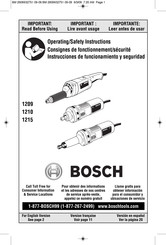 Bosch 1210 Instrucciones De Funcionamiento Y Seguridad