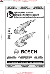 Bosch 1873-8F Instrucciones De Funcionamiento Y Seguridad