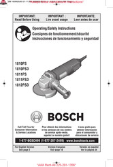 Bosch 1810PS Instrucciones De Funcionamiento Y Seguridad