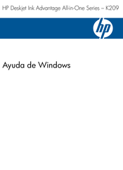 HP Deskjet Ink Advantage K209 Serie Manual De Instrucciones