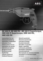 AEG BE 630 R Supertorque Instrucciones De Uso