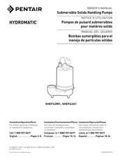 Pentair HYDROMATIC SHEF42M1 Manual Del Usuario