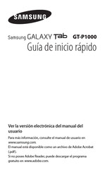 Samsung Galaxy Tab Guia De Inicio Rapido